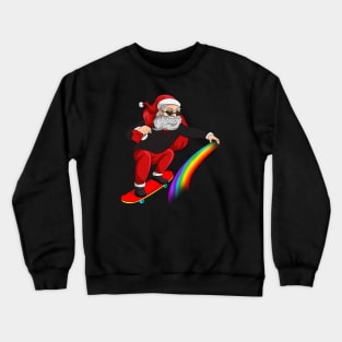 Festive Proud Santa Christmas Rainbow Crewneck Sweatshirt